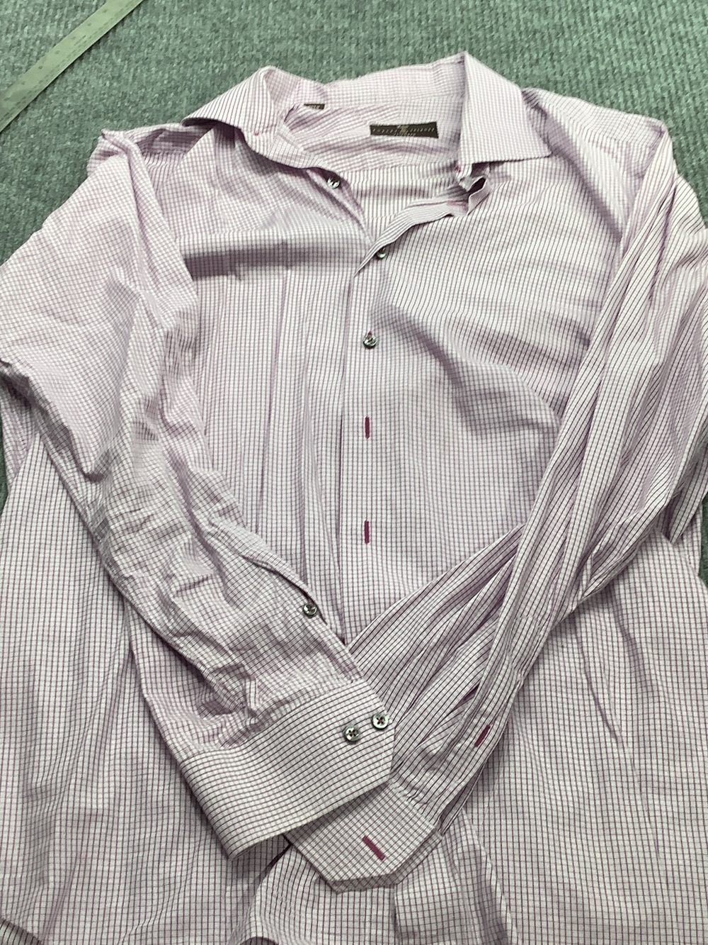 Robert Talbott Men's Lavender Micro-Check Dress Shirt